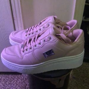 Pink platform Guess shoes